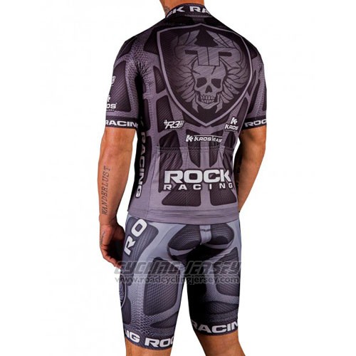2016 Cycling Jersey Rock Racing Marron Short Sleeve and Bib Short